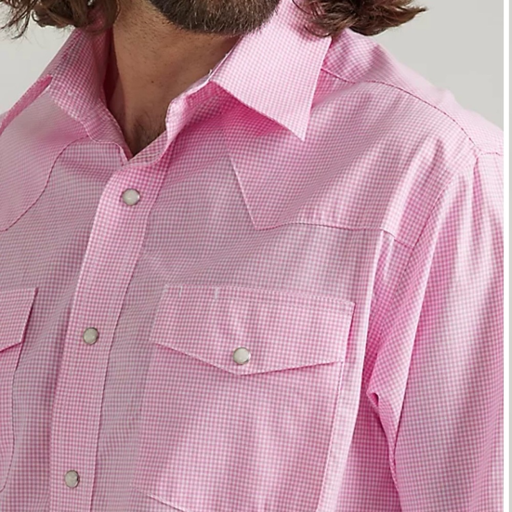 Pink Men’s Wrangler Cowboy Shirt